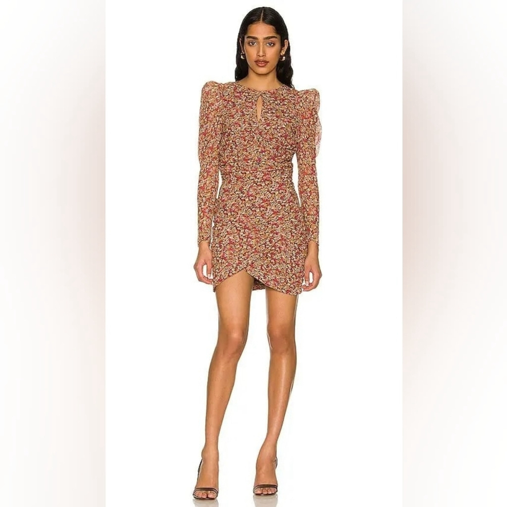 NWT $138 BARDOT Ruched Ditsy Floral Mini Dress XS 2